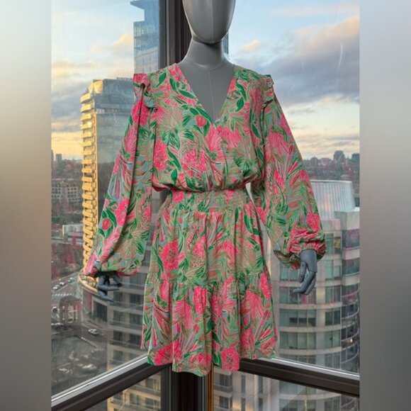 🆕 LILLY PULITZER 🧿 NWT Taviana Stretch Dress Coming in Hot Blue Horizon, Sz 10 - Picture 4 of 15